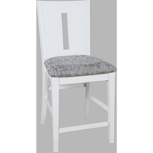 Urban Icon Slotback Counter Stool in White & Grey (Set of 2)